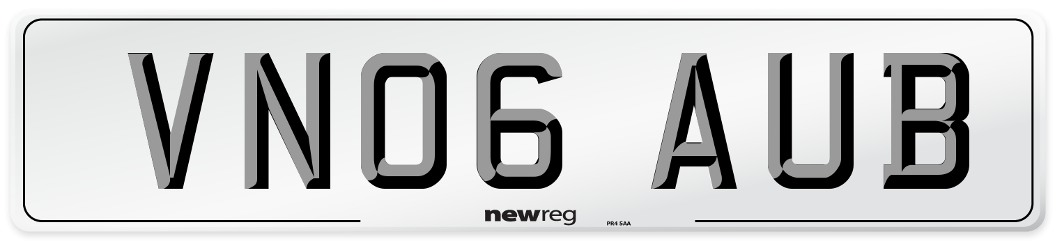 VN06 AUB Number Plate from New Reg